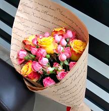 Букет цветов из:  Розы в Павлодольской